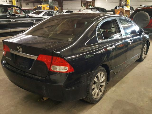 2HGFA16919H328489 - 2009 HONDA CIVIC EXL BLACK photo 4