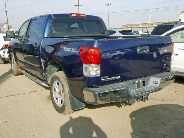 5TFEY5F19DX136023 - 2013 TOYOTA TUNDRA CRE BLUE photo 3