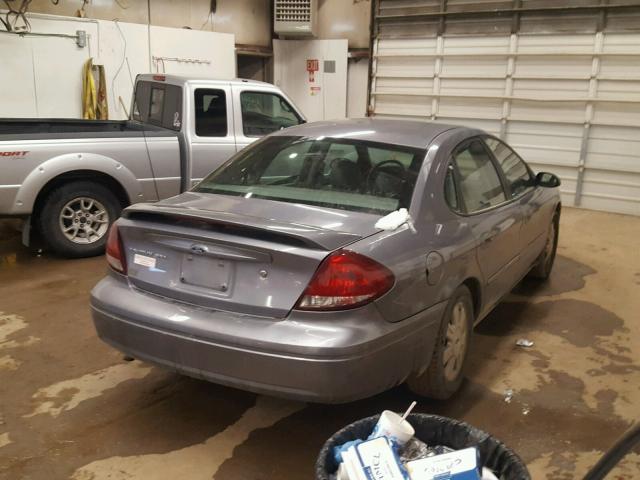 1FAFP56U87A183848 - 2007 FORD TAURUS SEL GRAY photo 4