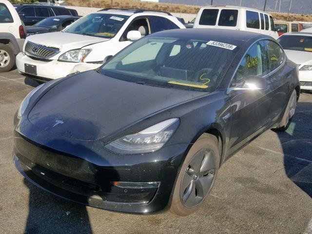 5YJ3E1EB4JF127867 - 2018 TESLA MODEL 3 BLACK photo 2