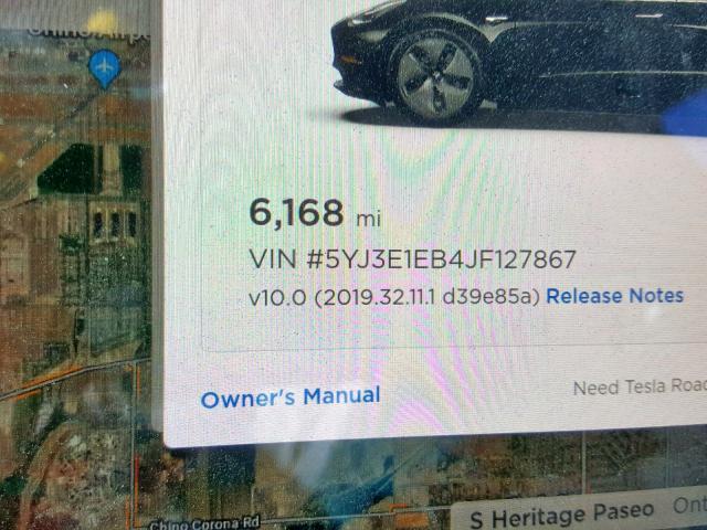 5YJ3E1EB4JF127867 - 2018 TESLA MODEL 3 BLACK photo 8