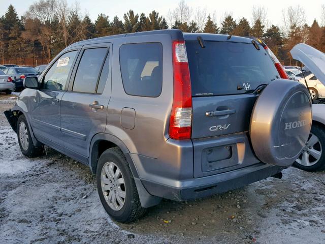 JHLRD78916C049418 - 2006 HONDA CR-V SE GRAY photo 3