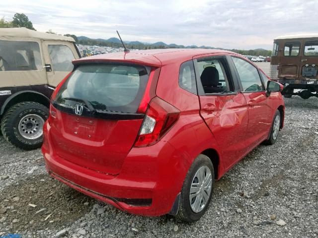 3HGGK5G42JM720432 - 2018 HONDA FIT LX RED photo 4