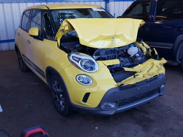 ZFBCFADH1EZ022645 - 2014 FIAT 500L TREKK YELLOW photo 1