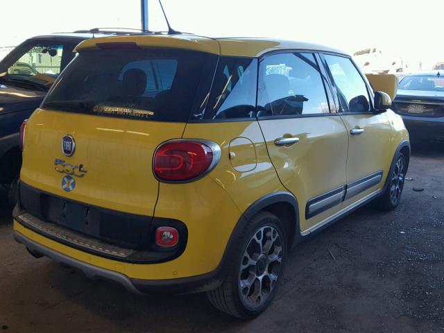 ZFBCFADH1EZ022645 - 2014 FIAT 500L TREKK YELLOW photo 4