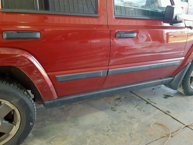 1J8HG48N96C131367 - 2006 JEEP COMMANDER RED photo 10