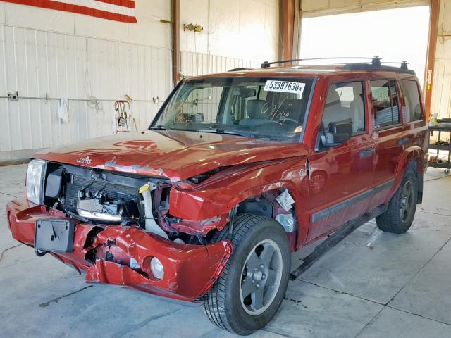 1J8HG48N96C131367 - 2006 JEEP COMMANDER RED photo 2