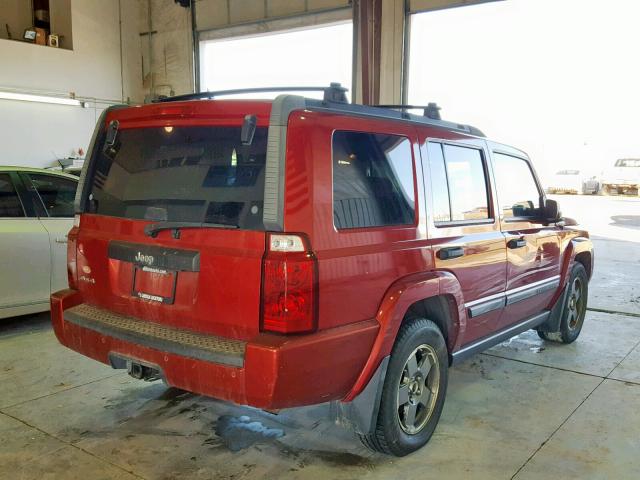 1J8HG48N96C131367 - 2006 JEEP COMMANDER RED photo 4
