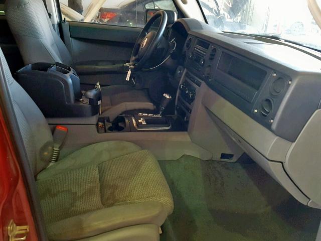 1J8HG48N96C131367 - 2006 JEEP COMMANDER RED photo 5