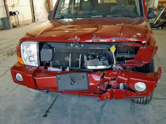 1J8HG48N96C131367 - 2006 JEEP COMMANDER RED photo 9