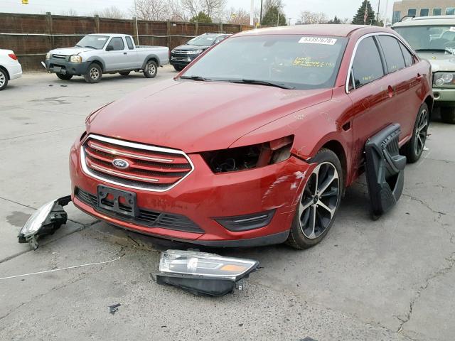 1FAHP2H84EG171441 - 2014 FORD TAURUS SEL RED photo 2