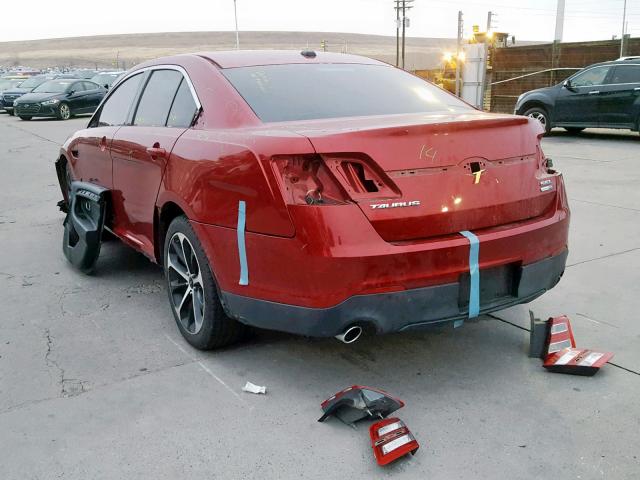 1FAHP2H84EG171441 - 2014 FORD TAURUS SEL RED photo 3