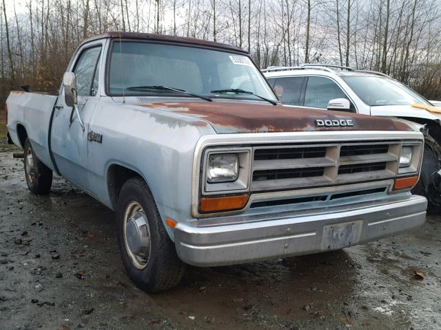 1B7HD24T8HS421598 - 1987 DODGE D-SERIES D BLUE photo 1