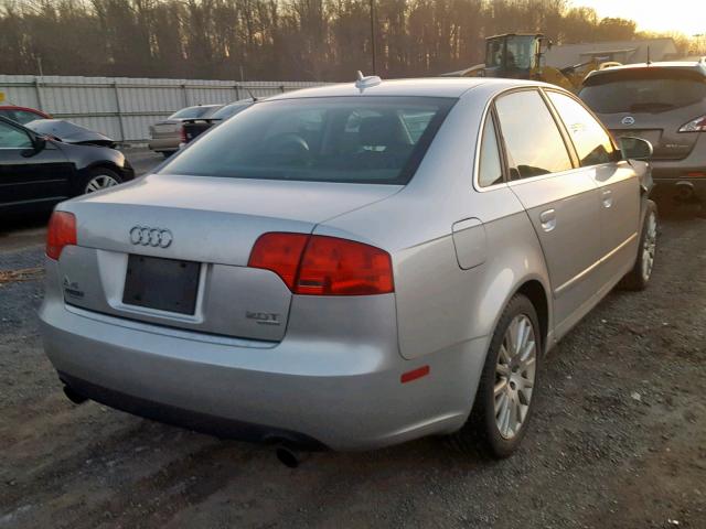 WAUDF78E46A129500 - 2006 AUDI A4 2.0T QU SILVER photo 4