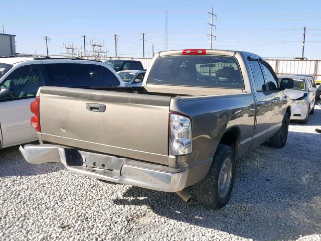 1D7HA18K27J540150 - 2007 DODGE RAM 1500 S TAN photo 4