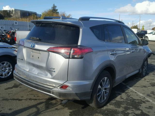 JTMRJREV4HD136374 - 2017 TOYOTA RAV4 HV LE SILVER photo 4