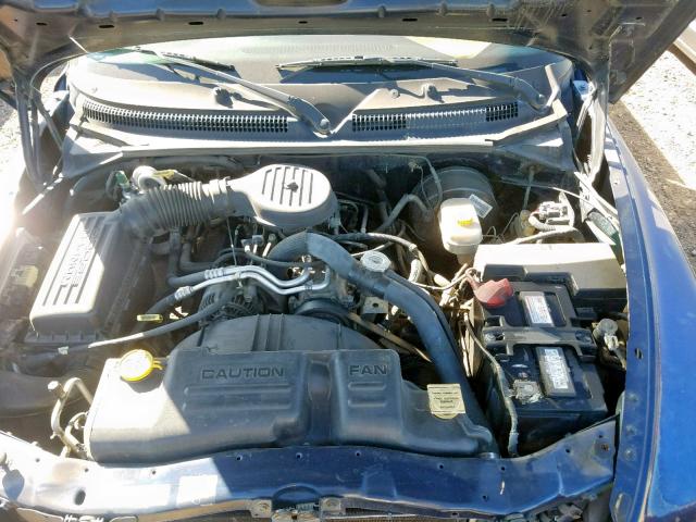 1B7HL2AX01S278405 - 2001 DODGE DAKOTA QUA BLUE photo 7