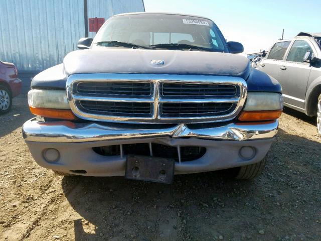 1B7HL2AX01S278405 - 2001 DODGE DAKOTA QUA BLUE photo 9