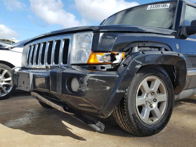 1J8HG58N36C338018 - 2006 JEEP COMMANDER BLACK photo 9