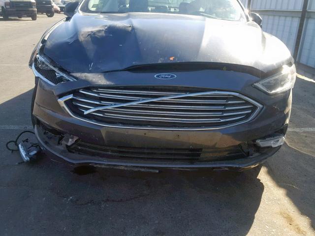 3FA6P0D99JR206200 - 2018 FORD FUSION TIT CHARCOAL photo 7