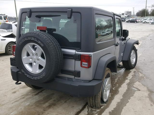 1C4GJWAG7JL929919 - 2018 JEEP WRANGLER S SILVER photo 4