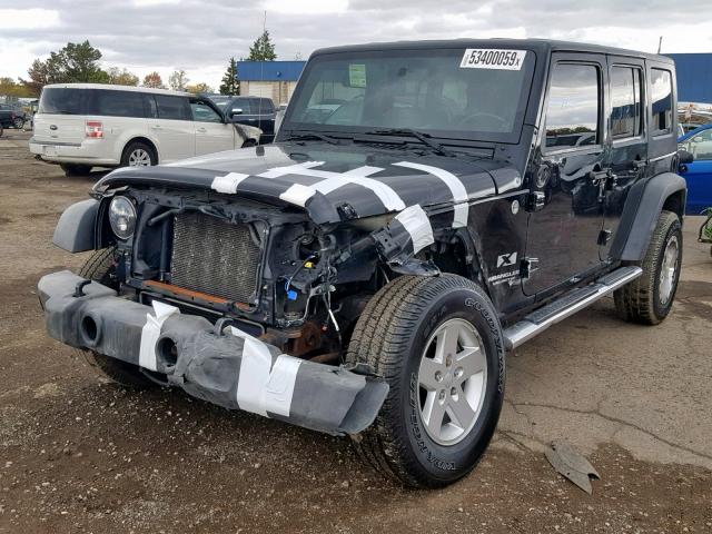 1J8GA39177L188347 - 2007 JEEP WRANGLER X BLACK photo 2