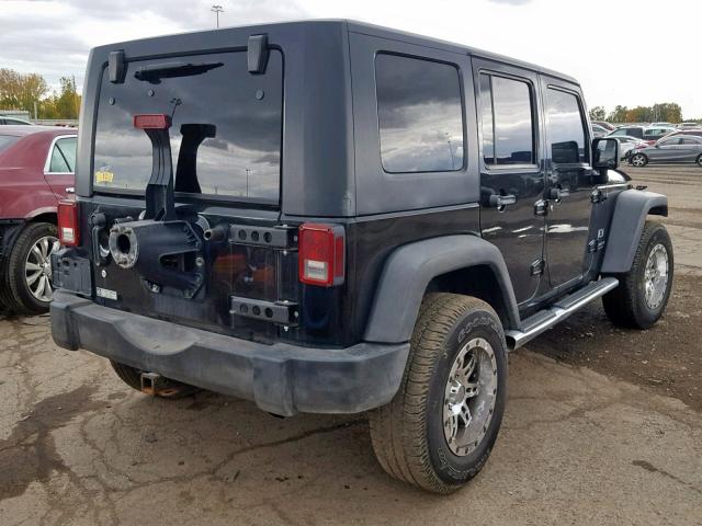 1J8GA39177L188347 - 2007 JEEP WRANGLER X BLACK photo 4