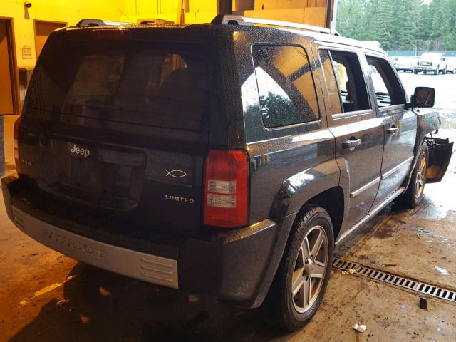 1J8FF48W18D541256 - 2008 JEEP PATRIOT LI BLACK photo 4