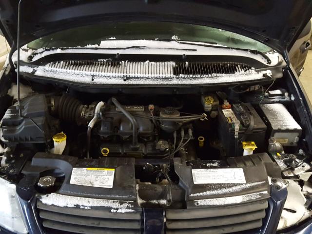 1D4GP45R55B369203 - 2005 DODGE CARAVAN SX BLUE photo 7