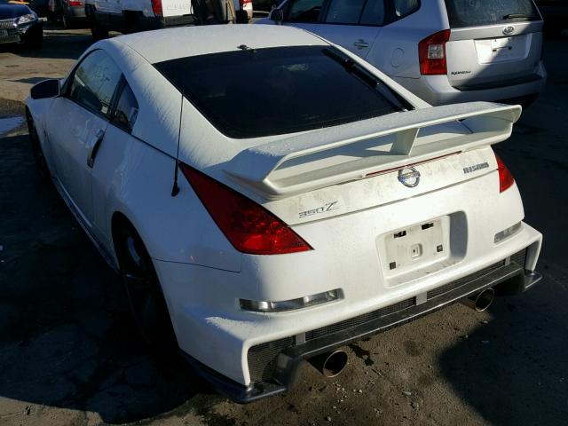 JN1BZ34E77M553255 - 2007 NISSAN 350Z COUPE WHITE photo 3