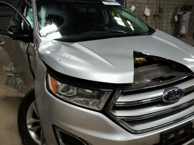 2FMPK4J85HBB29832 - 2017 FORD EDGE SEL SILVER photo 9