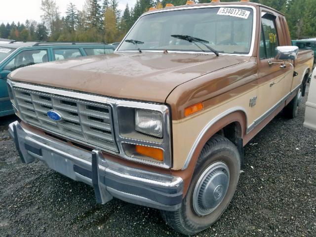 1FTHX2510GKB66996 - 1986 FORD F250 BROWN photo 2