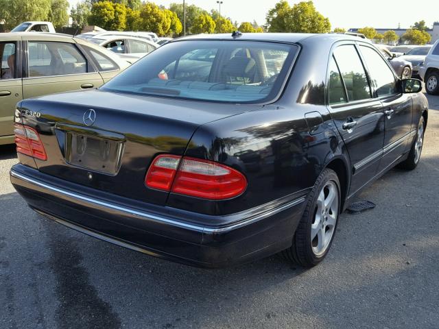 WDBJF65J12B473435 - 2002 MERCEDES-BENZ E 320 BLACK photo 4