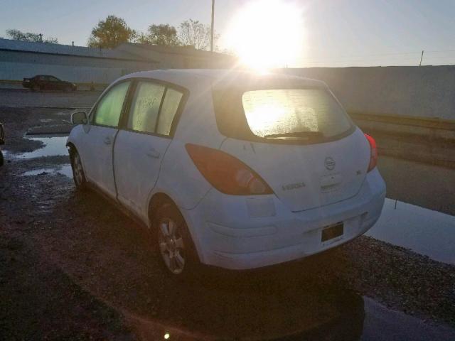 3N1BC13E27L409419 - 2007 NISSAN VERSA S WHITE photo 3