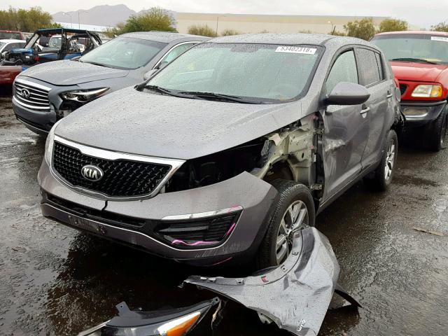 KNDPBCACXG7844356 - 2016 KIA SPORTAGE L CHARCOAL photo 2