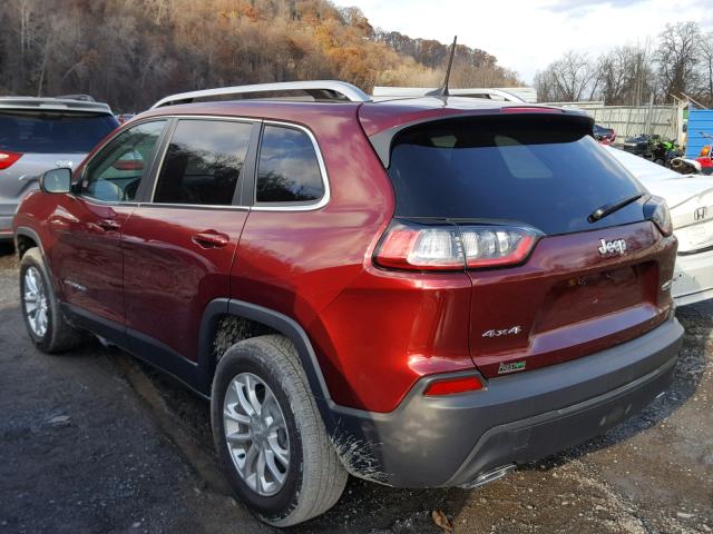 1C4PJMCX9KD219269 - 2019 JEEP CHEROKEE L BURGUNDY photo 3