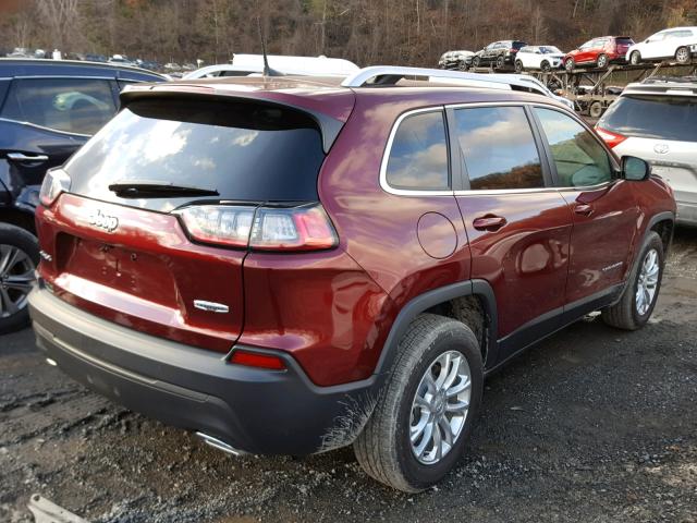 1C4PJMCX9KD219269 - 2019 JEEP CHEROKEE L BURGUNDY photo 4