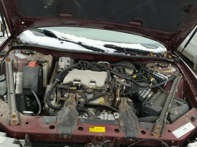 2G4WS52J1Y1260023 - 2000 BUICK CENTURY CU MAROON photo 7