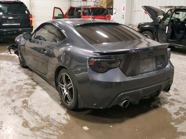 JF1ZNAA18D1724823 - 2013 TOYOTA SCION FR-S BLACK photo 3