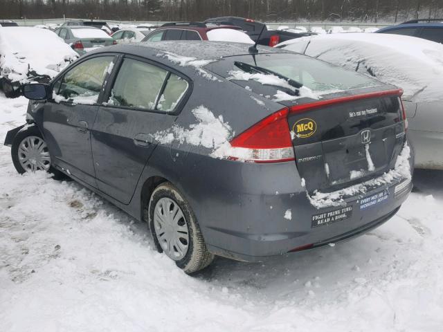 JHMZE2H37BS003566 - 2011 HONDA INSIGHT GRAY photo 3