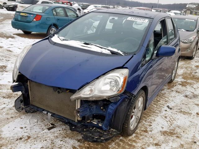 JHMGE88409S026328 - 2009 HONDA FIT SPORT BLUE photo 2