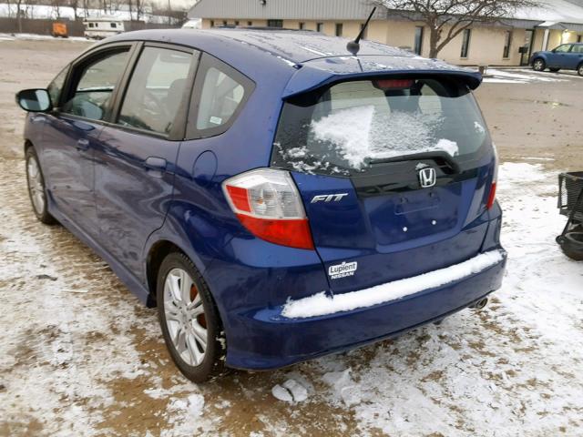 JHMGE88409S026328 - 2009 HONDA FIT SPORT BLUE photo 3