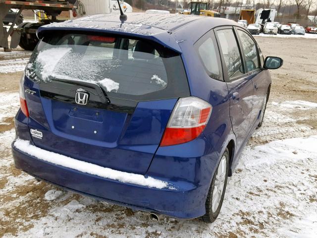 JHMGE88409S026328 - 2009 HONDA FIT SPORT BLUE photo 4