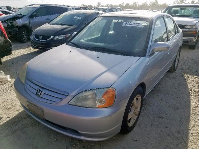 1HGES26732L006152 - 2002 HONDA CIVIC EX SILVER photo 2