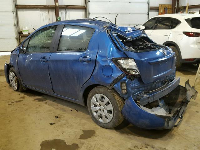 VNKKTUD31HA084287 - 2017 TOYOTA YARIS L BLUE photo 3