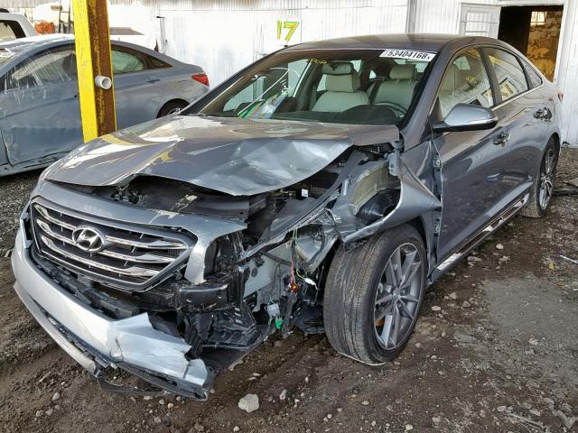 5NPE34AB6FH101768 - 2015 HYUNDAI SONATA SPO SILVER photo 2