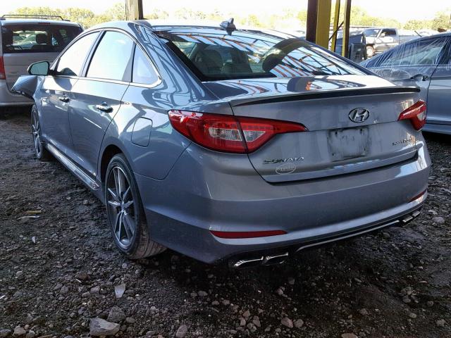 5NPE34AB6FH101768 - 2015 HYUNDAI SONATA SPO SILVER photo 3