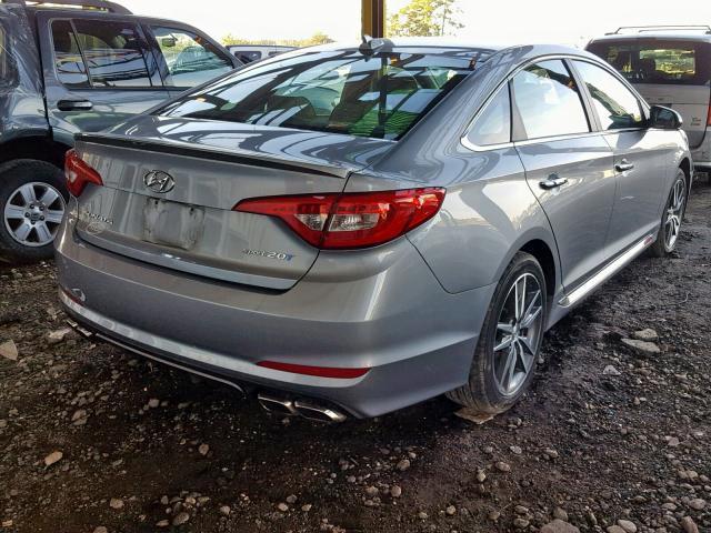 5NPE34AB6FH101768 - 2015 HYUNDAI SONATA SPO SILVER photo 4