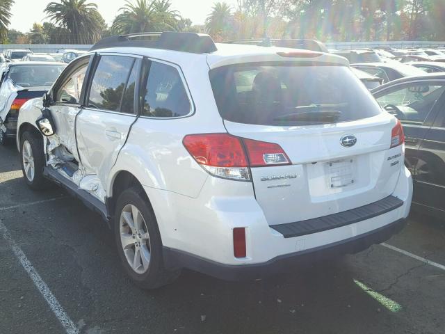 4S4BRDPC4D2281294 - 2013 SUBARU OUTBACK 3. WHITE photo 3