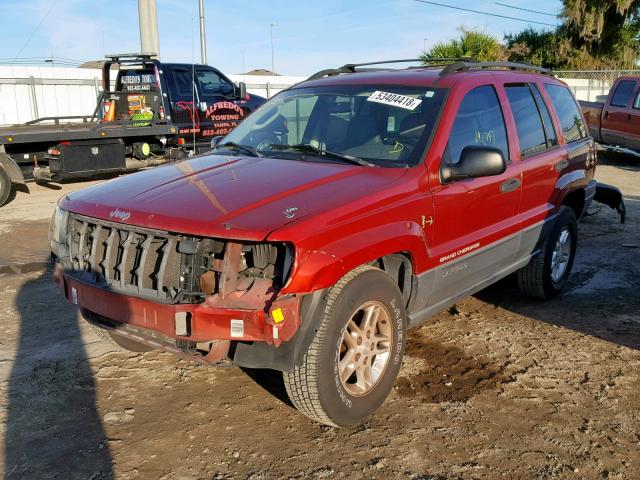 1J4GX48S13C547993 - 2003 JEEP GRAND CHER BURGUNDY photo 2